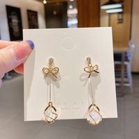 Fashion Heart Shape Alloy Plating Inlay Artificial Gemstones Women's Drop Earrings 1 Pair sku image 163