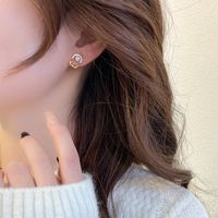 Fashion Heart Shape Alloy Plating Inlay Artificial Gemstones Women's Drop Earrings 1 Pair sku image 46