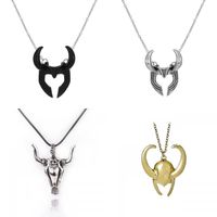 Vintage Style Bull Head Alloy Plating Unisex Pendant Necklace main image 1