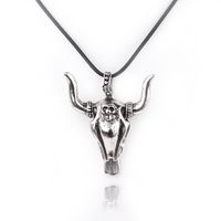 Vintage Style Bull Head Alloy Plating Unisex Pendant Necklace main image 2