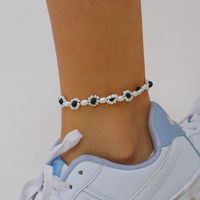 Bohemian Flower Alloy Seed Bead Beaded Braid Women's Anklet main image 6