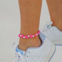 Bohemian Flower Alloy Seed Bead Beaded Braid Women's Anklet main image 4