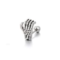 Punk Hand Stainless Steel Plating Ear Studs 1 Piece main image 5