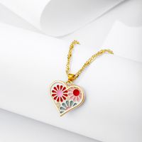 Fashion Moon Heart Shape Stainless Steel Plating Alloy Pendant Necklace 1 Piece main image 5