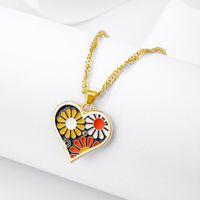 Fashion Moon Heart Shape Stainless Steel Plating Alloy Pendant Necklace 1 Piece sku image 3