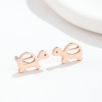Fashion Tortoise Stainless Steel Plating Ear Studs 1 Pair main image 5