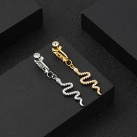 Fashion Snake Copper Plating Inlay Zircon Belly Ring 1 Piece main image 1