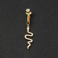 Fashion Snake Copper Plating Inlay Zircon Belly Ring 1 Piece main image 4