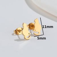 Mode Katze Titan Stahl Beschichtung Ohr Stecker 1 Paar sku image 2