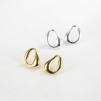 1 Pair Korean Style Geometric Plating Sterling Silver Earrings main image 5