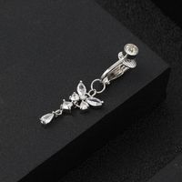 Fashion Butterfly Copper Plating Inlay Zircon Belly Ring 1 Piece main image 4