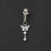 Fashion Butterfly Copper Plating Inlay Zircon Belly Ring 1 Piece sku image 1