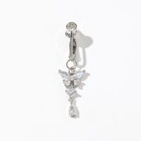 Fashion Butterfly Copper Plating Inlay Zircon Belly Ring 1 Piece main image 2