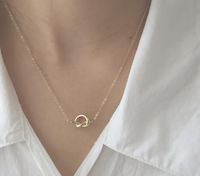 Simple Style Knot Titanium Steel Gold Plated Pendant Necklace 1 Piece main image 1