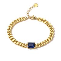 Fashion Geometric Copper Gold Plated Zircon Bracelets 1 Piece sku image 1