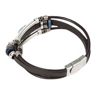 Retro Geometrisch Pu-leder Stricken Türkis Unisex Armbänder main image 2