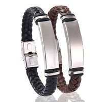 Fashion Twist Pu Leather Men's Bracelets main image 3