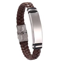 Moda Giro Cuero Sintético Hombres Pulsera main image 4