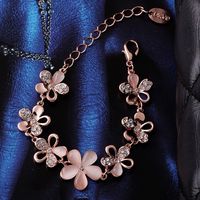 Simple Style Flower Rhinestone Opal Women's Bracelets main image 4