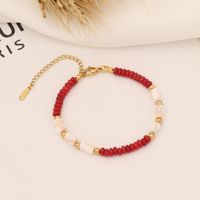 Bohemian Geometric Stainless Steel Beaded Artificial Pearls Natural Stone Bracelets main image 6