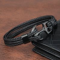 Fashion Geometric Pu Leather Titanium Steel Men's Bracelets 1 Piece main image 3