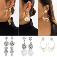 Fashion Geometric Imitation Pearl Alloy Women's Drop Earrings 1 Pair main image 1