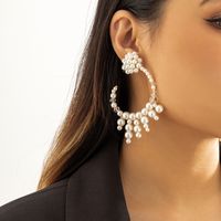 Fashion Geometric Imitation Pearl Alloy Women's Drop Earrings 1 Pair main image 2