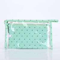 Women's Medium All Seasons Pvc Cotton Flower Fashion Square Zipper Cosmetic Bag main image 3