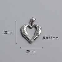 1 Piece Titanium Steel Portrait Cross Heart Shape Polished Pendant sku image 15
