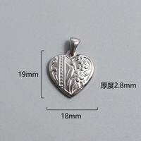 1 Piece Titanium Steel Portrait Cross Heart Shape Polished Pendant sku image 10