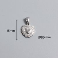 1 Piece Titanium Steel Portrait Cross Heart Shape Polished Pendant sku image 5