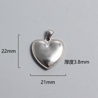 1 Piece Titanium Steel Portrait Cross Heart Shape Polished Pendant sku image 16