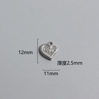 1 Piece Titanium Steel Portrait Cross Heart Shape Polished Pendant sku image 4