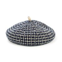 Women's Fashion Plaid Eaveless Beret Hat main image 2