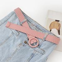 Fashion Solid Color Pu Leather Alloy Women's Leather Belts 1 Piece main image 5