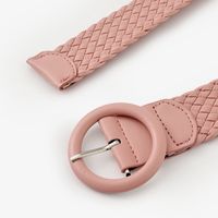 Fashion Solid Color Pu Leather Alloy Women's Leather Belts 1 Piece main image 4