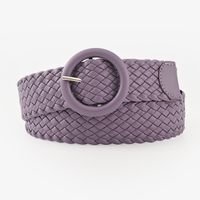 Fashion Solid Color Pu Leather Alloy Women's Leather Belts 1 Piece sku image 5