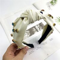 Fashion Solid Color Cloth Rhinestones Hair Band 1 Piece main image 1