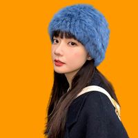 Frau Koreanische Art Einfarbig Ohne Dach Beanie-mütze main image 1