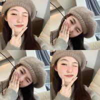 Women's Simple Style Solid Color Eaveless Beret Hat main image 4