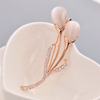 Fashion Cat Flower Butterfly Imitation Pearl Alloy Inlay Rhinestones Opal Women's Brooches main image 1