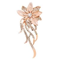 Fashion Cat Flower Butterfly Imitation Pearl Alloy Inlay Rhinestones Opal Women's Brooches sku image 1