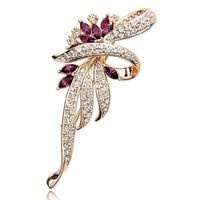 Fashion Cat Flower Butterfly Imitation Pearl Alloy Inlay Rhinestones Opal Women's Brooches sku image 9