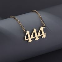 Fashion Number Stainless Steel Plating Pendant Necklace 1 Piece main image 7