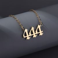 Fashion Number Stainless Steel Plating Pendant Necklace 1 Piece sku image 4