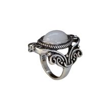 Vintage Style Oval Alloy Hollow Out Inlay Natural Stone Unisex Rings 1 Piece main image 6