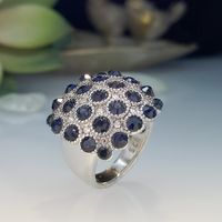Fashion Round Alloy Inlay Gem Women's Rings 1 Piece main image 2