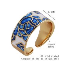 Fashion Round Copper Enamel Rings 1 Piece sku image 1