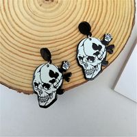 Fashion Skull Arylic Women's Drop Earrings 1 Pair sku image 13