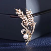 Fashion Flower Alloy Plating Inlay Artificial Gemstones Pearl Women's Brooches sku image 55